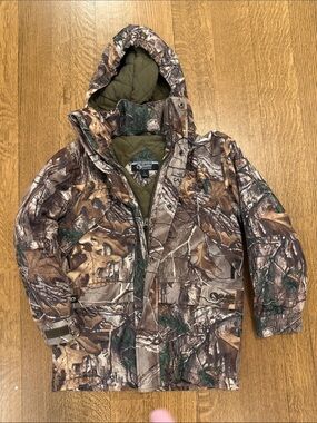 Camo Kids HoodedJacket - Realtree Style/guide series insulated hunting jacket